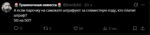 Кто платит шраф за езду вдвоем на самокате?